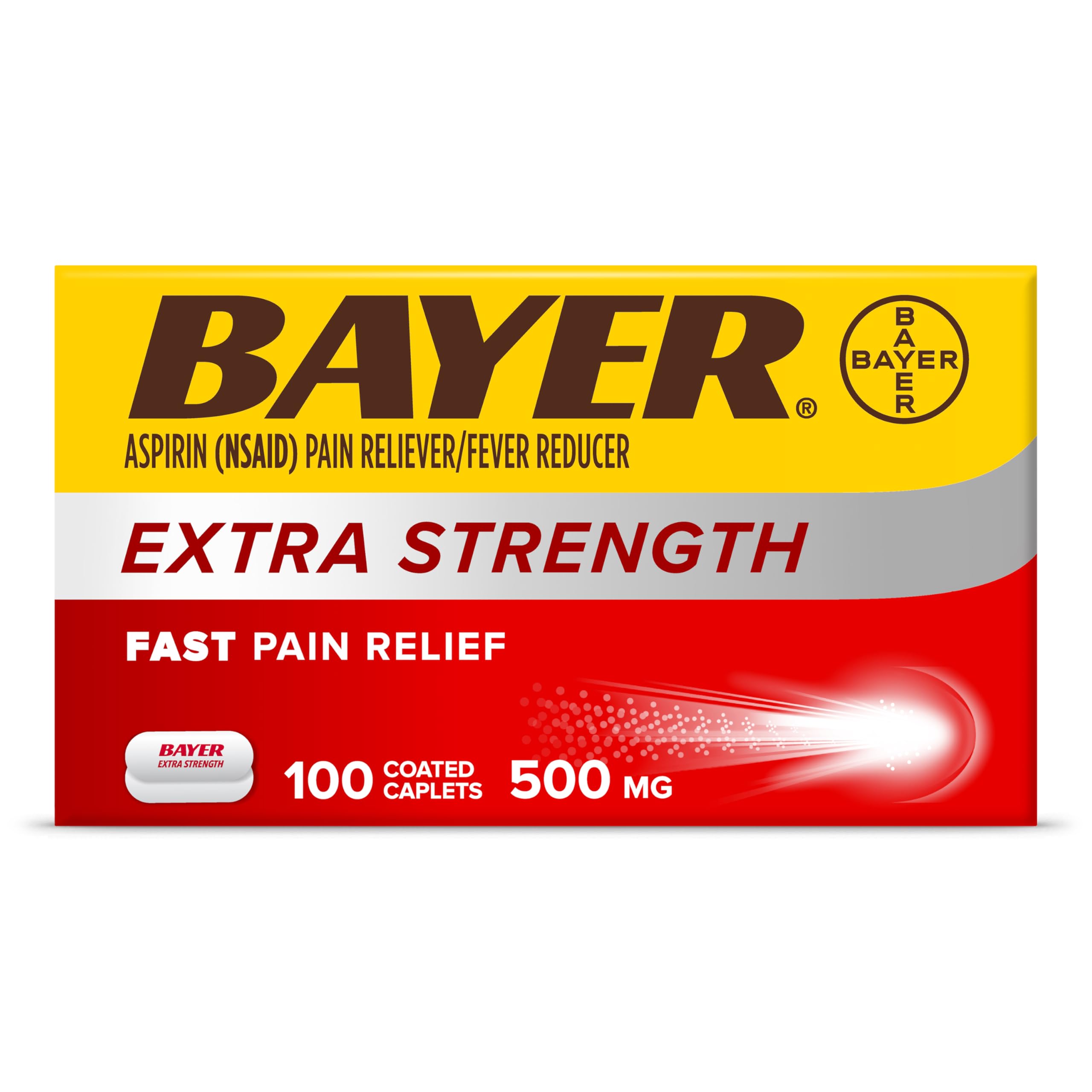 Amazon.com: Bayer Aspirin Extra Strength, Aspirin 500mg, Pain